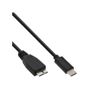 InLine USB 3.2 Gen.1x2 Kabel - USB-C Stecker an Micro-B Stecker - schwarz - 1m
